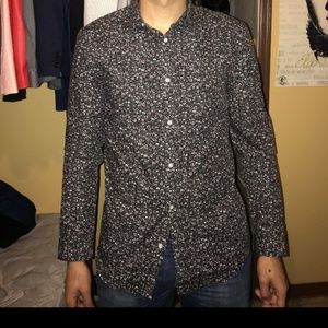 H&M slim fit shirt flower pattern